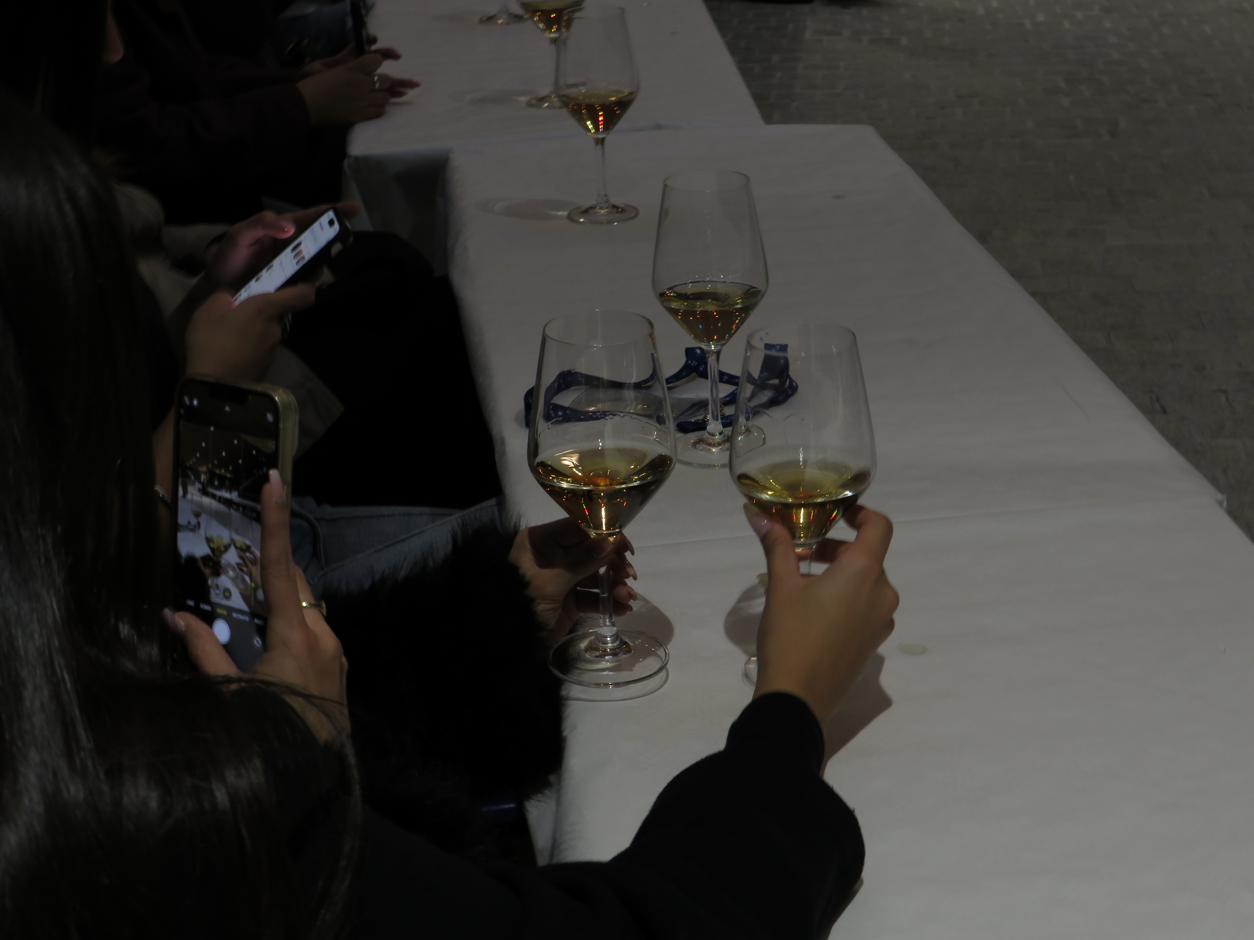 Cata de vinos durante la actividad